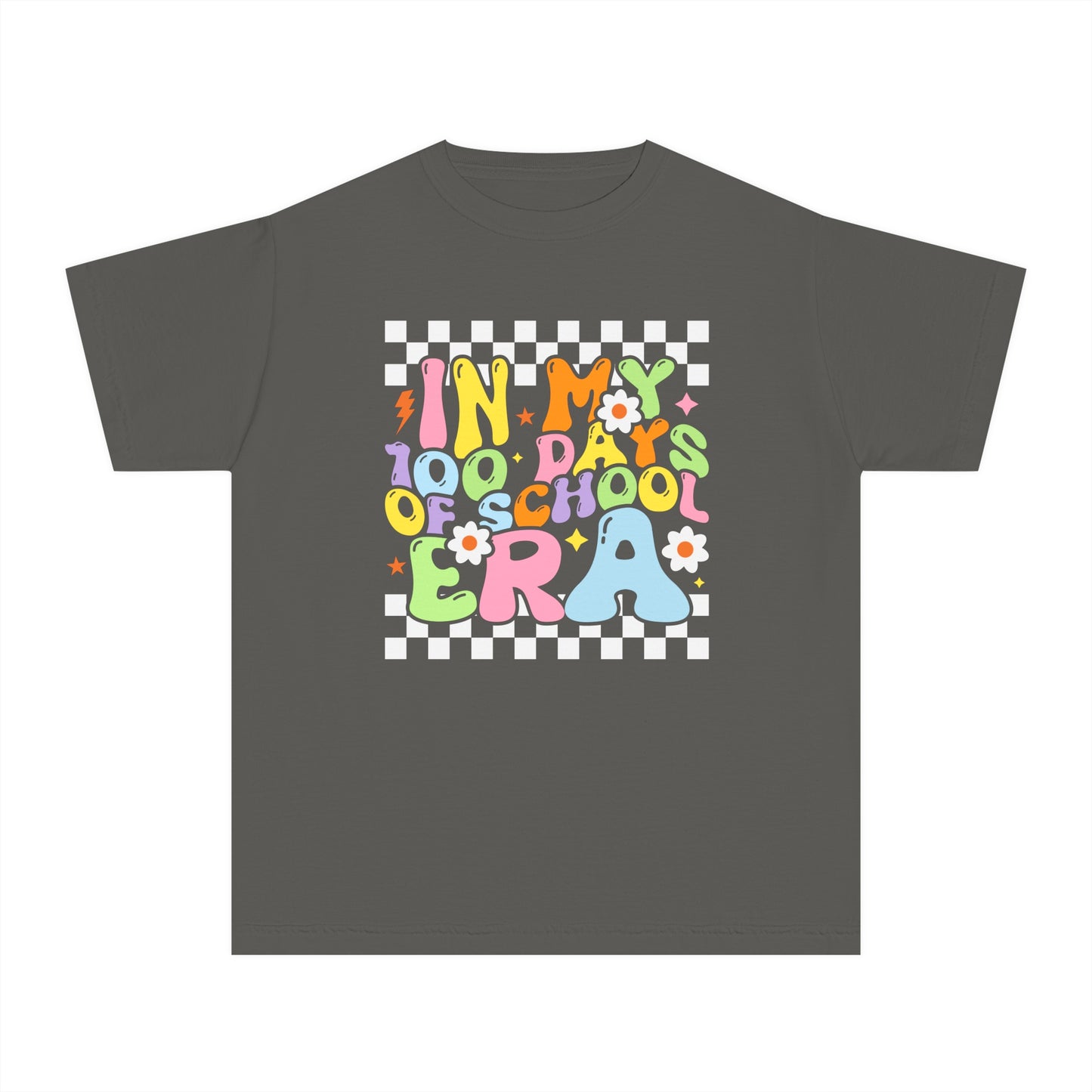 Youth Checkered 100 days Era Comfort Colors Tee