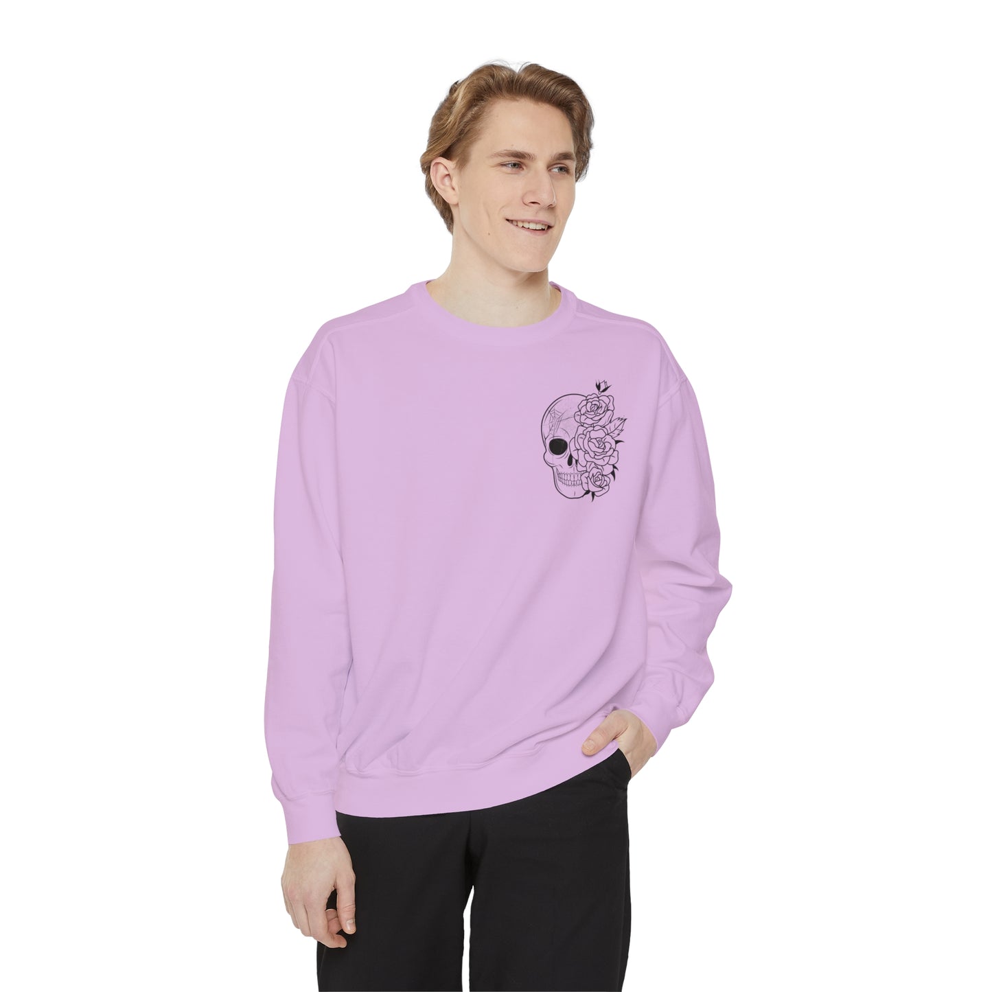 Skull Front, Vastly Overrated Back - Comfort Colors Pullover - Multi Color Options
