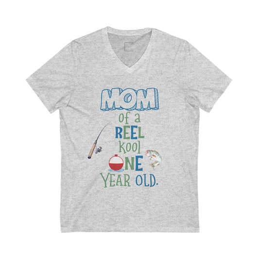 Mom First Birthday Unisex V Neck Shirt