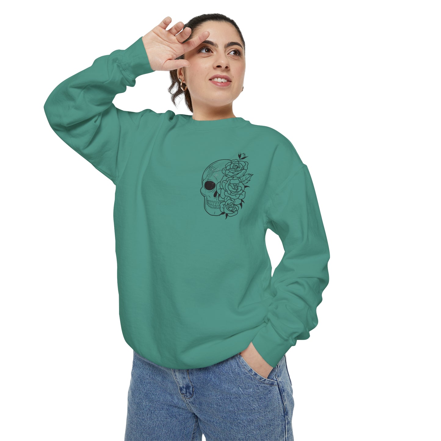 Skull Front, Vastly Overrated Back - Comfort Colors Pullover - Multi Color Options