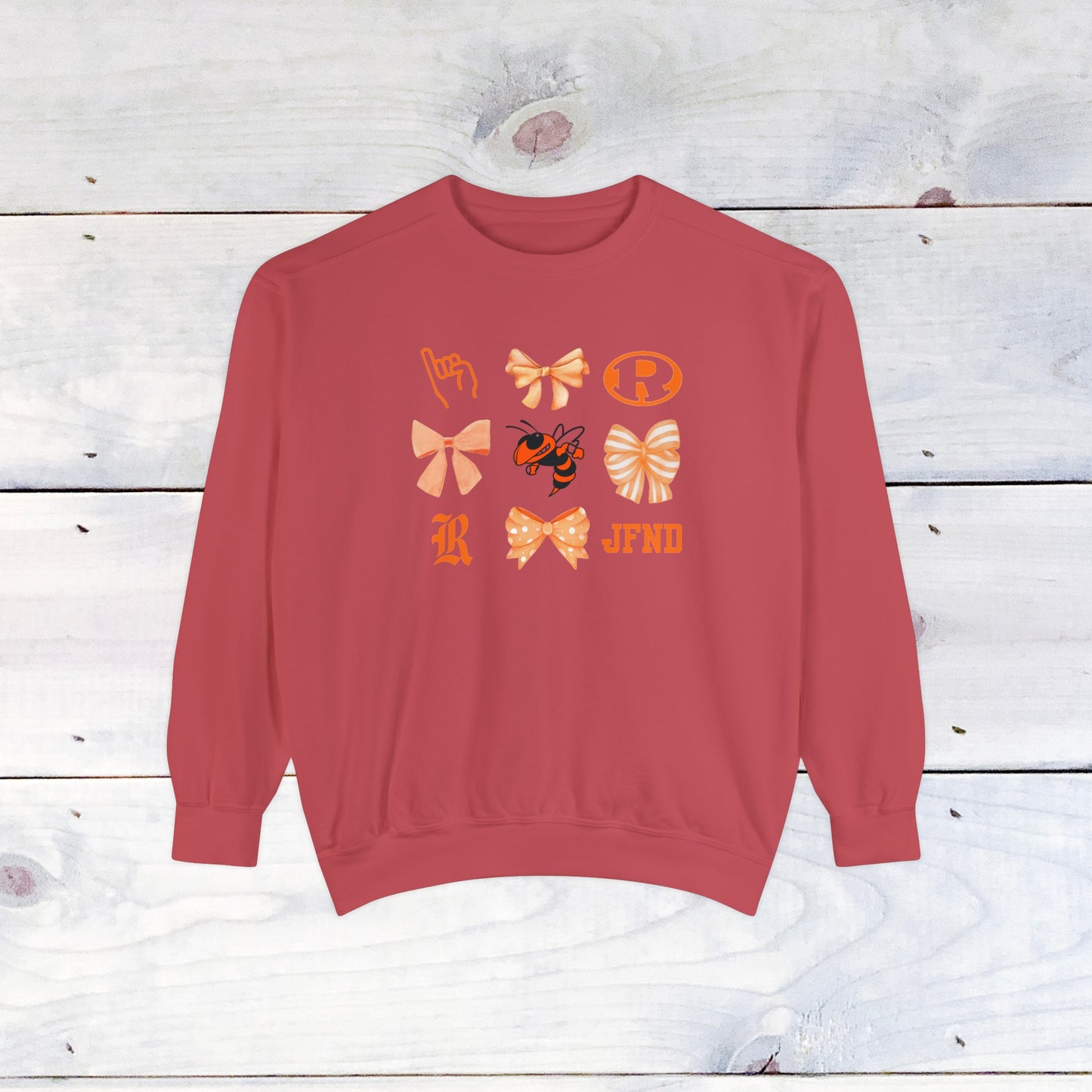 Rockwal Yellowjacket Bow Comfort Colors Sweater