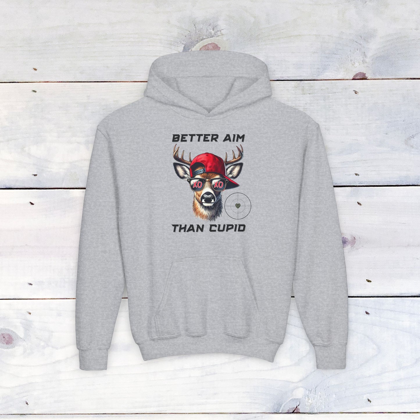 Better Aim than Cupid Youth Sweatshirt - No Background