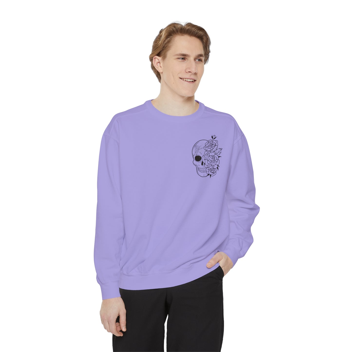 Skull Front, Vastly Overrated Back - Comfort Colors Pullover - Multi Color Options