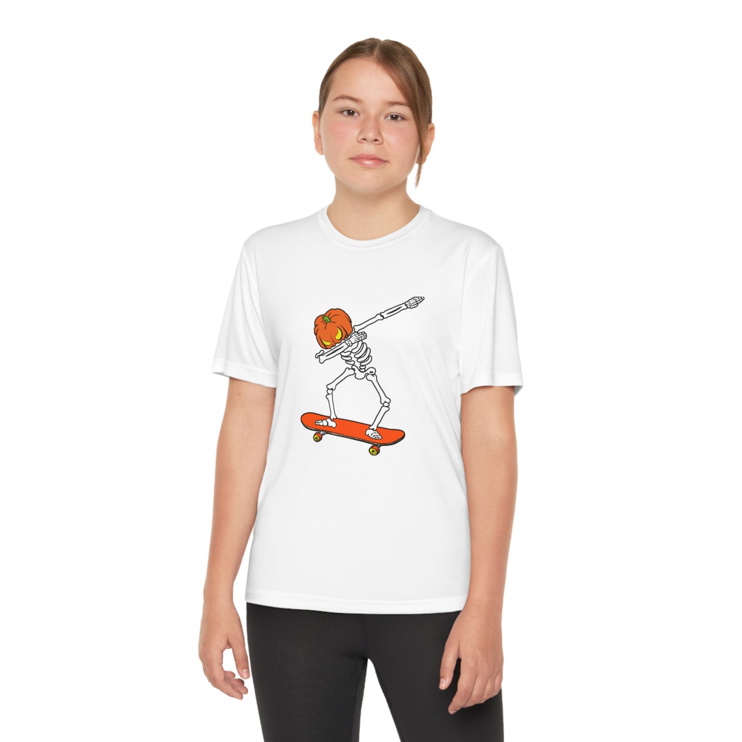 Dabbing Pumpkin Skelly Skater T