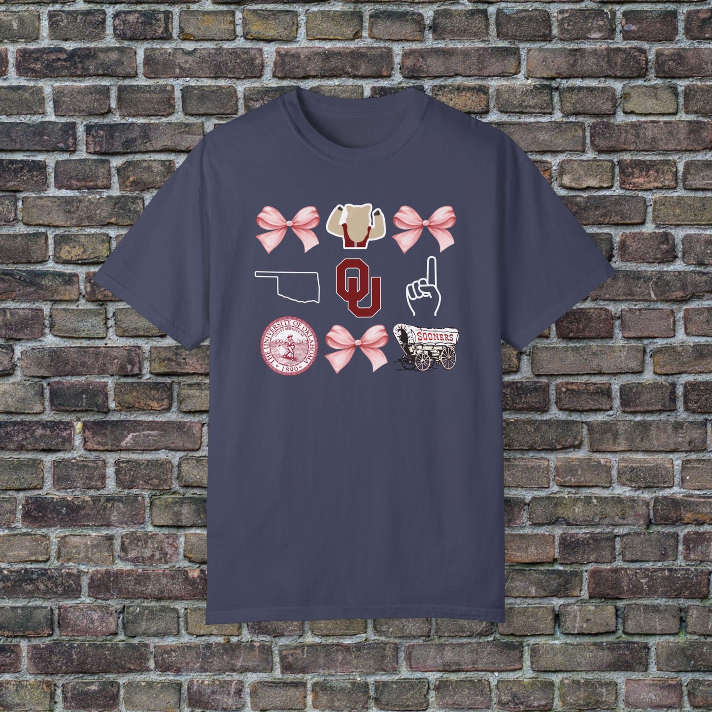 Oklahoma Sooners Bow Comfort Colors - Dark