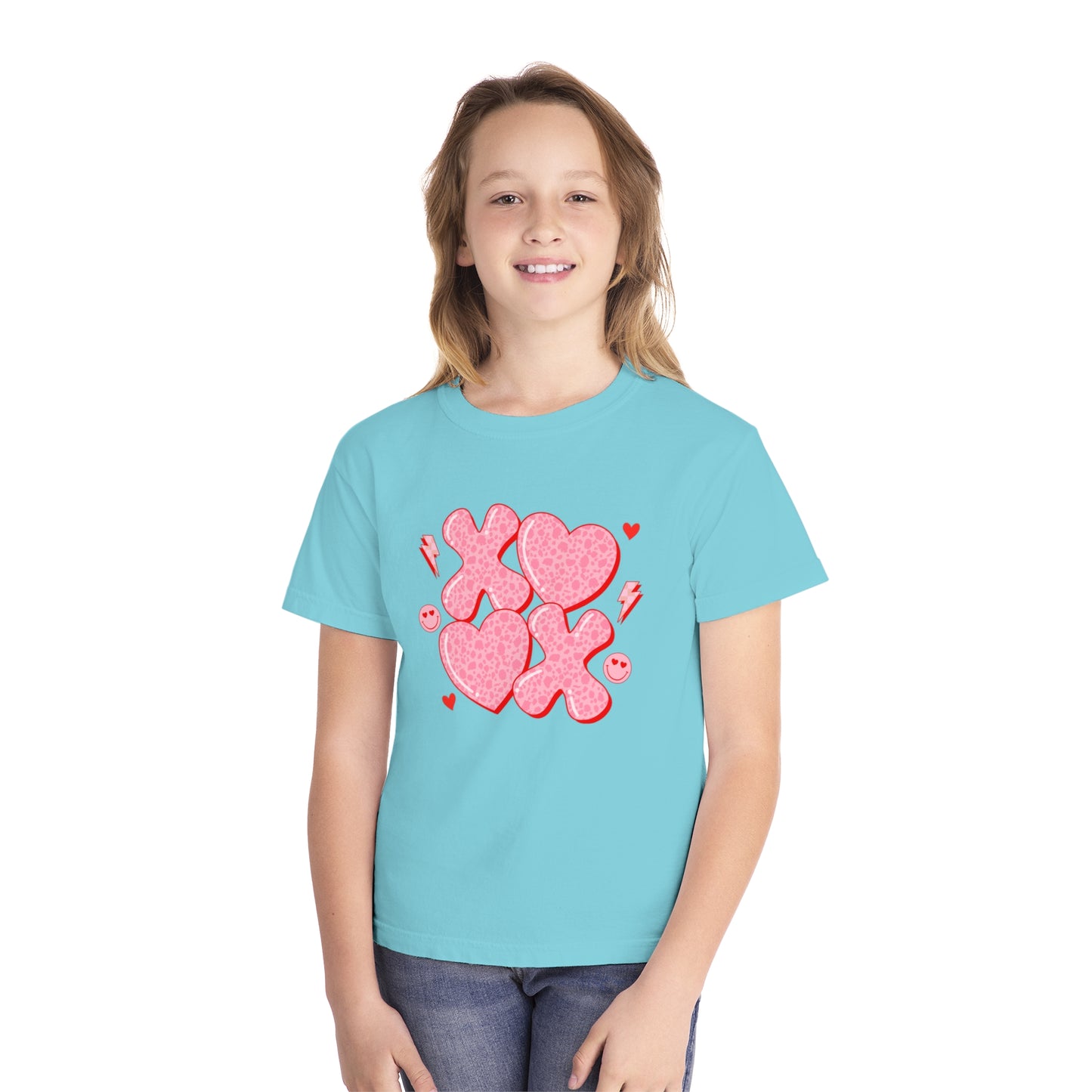 XOXO Cheetah Youth Comfort Colors Tee