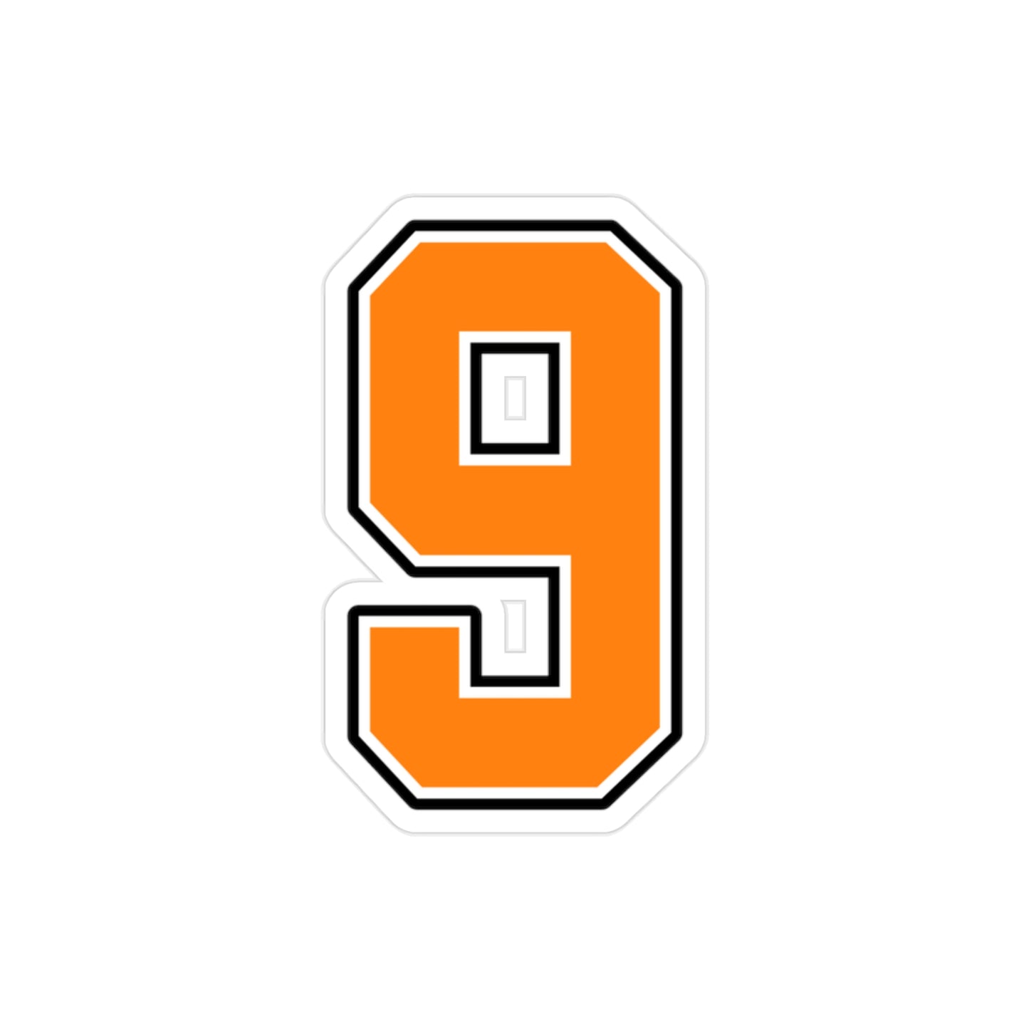 number 9 helmet sticker