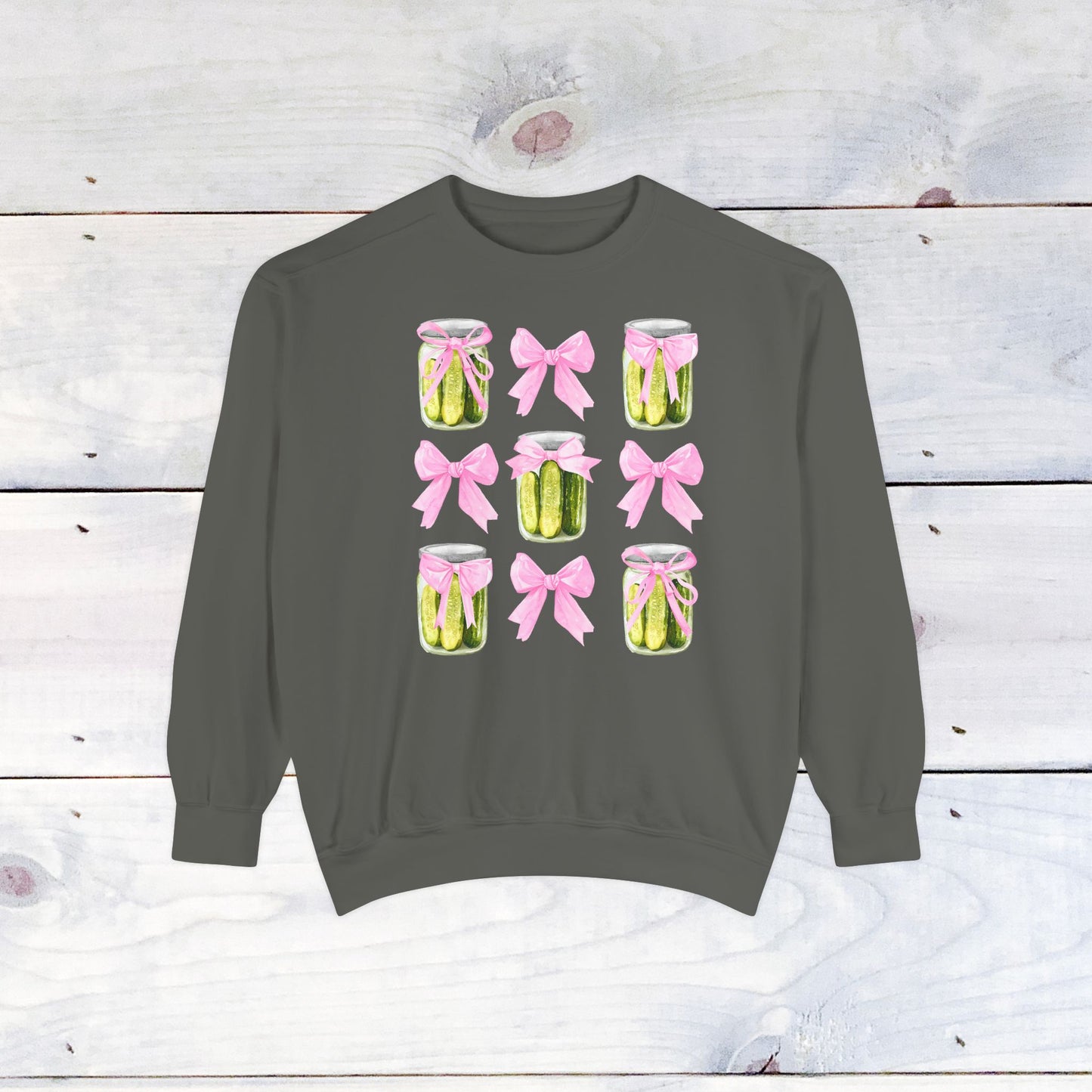Pickles & Bows Adult Comfort Colors Sweatshirt