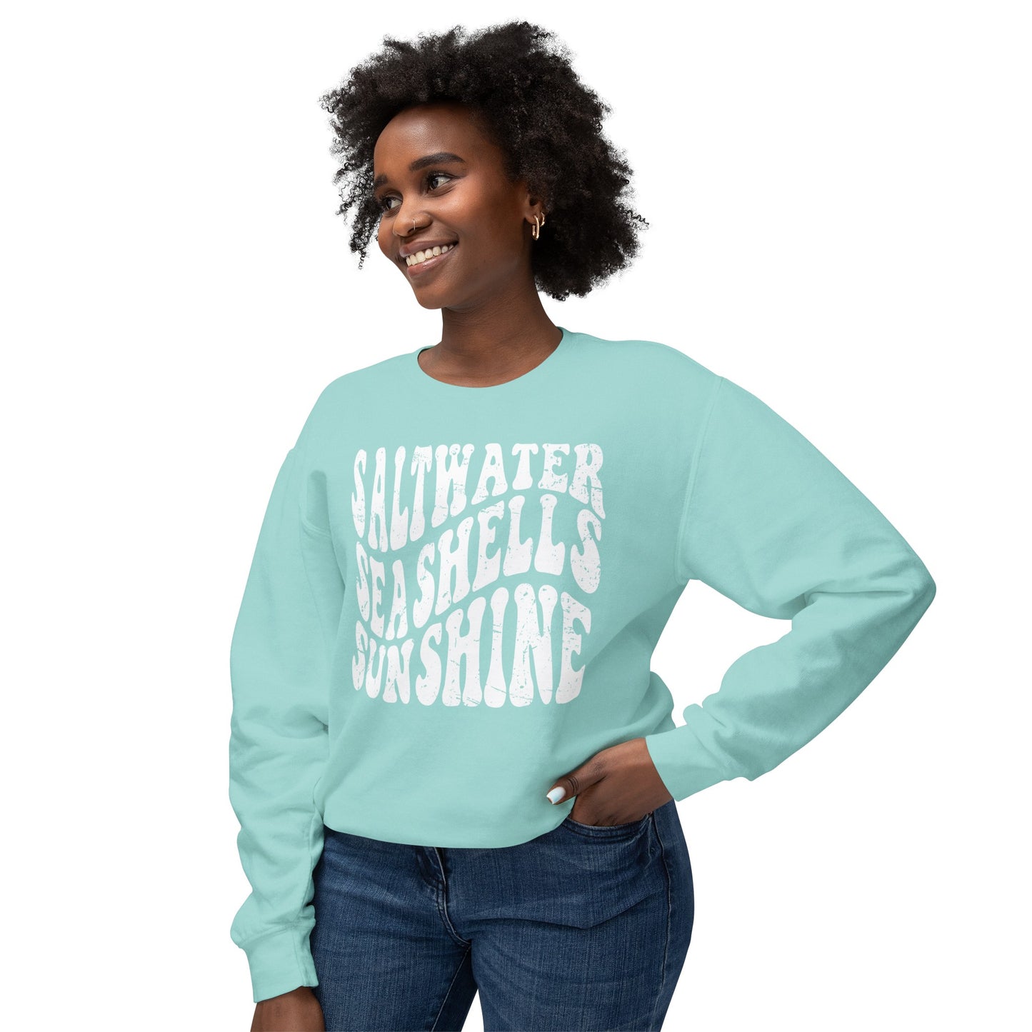 Sunshine, Seashells, Saltwater Comfort Colors Sweater
