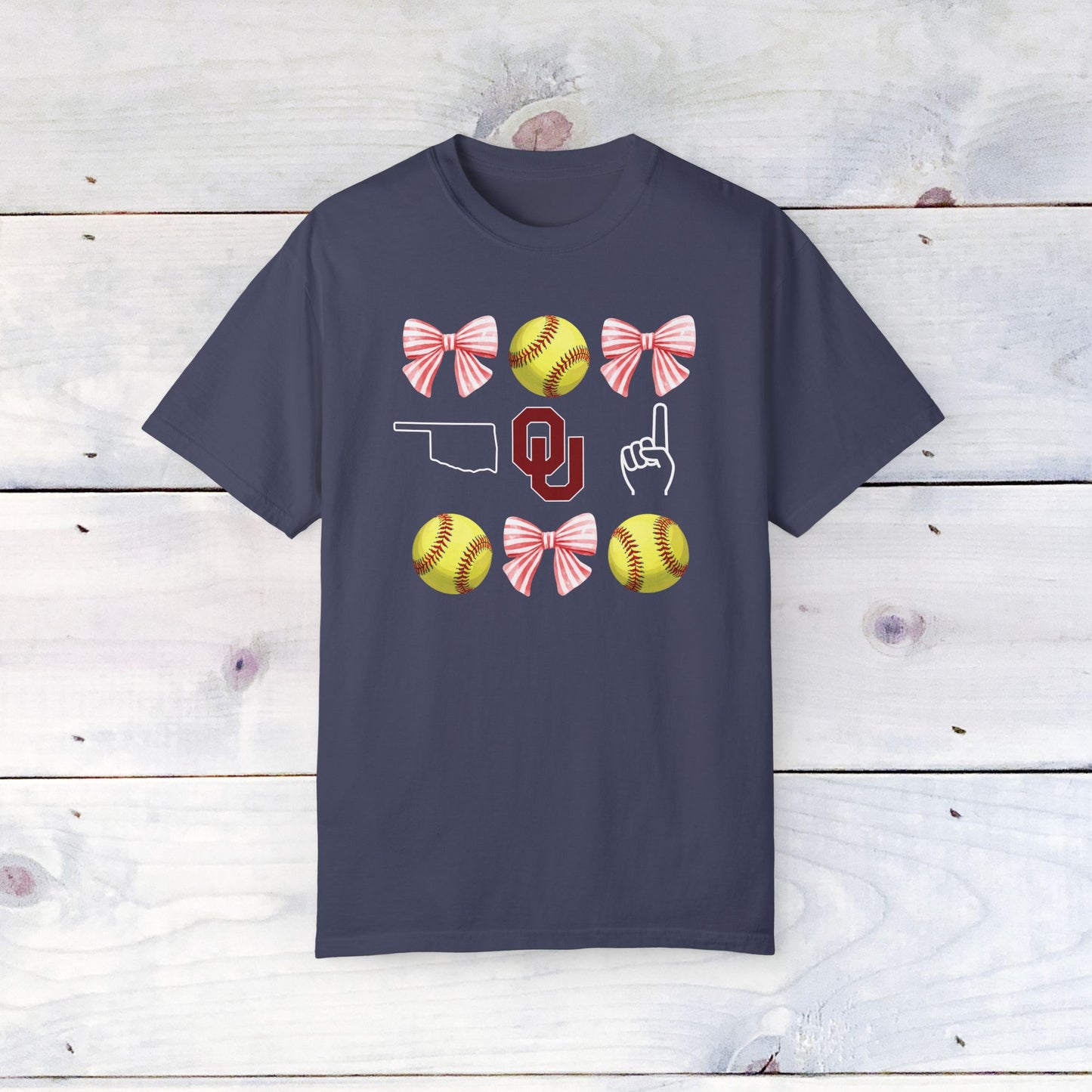 Oklahoma Softball Grid Comfort Colors T