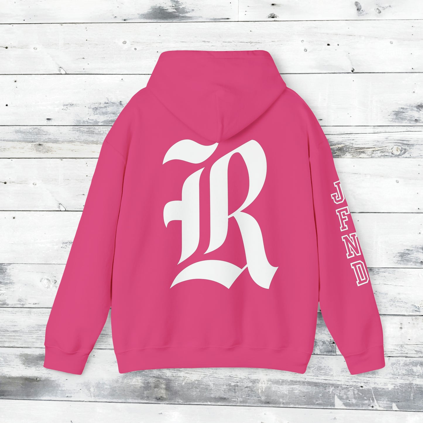 Jackets Stinger Hoodie Front - JFND Sleeve - Old School R back
