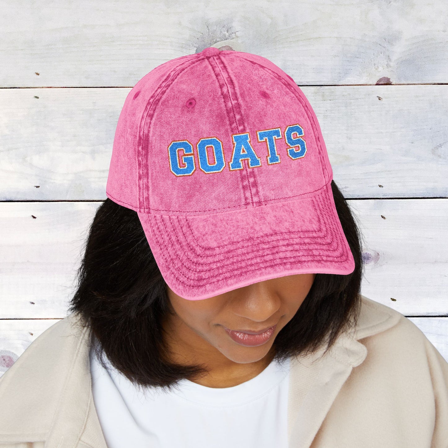Vintage Embroidered Cap - Goats Custom