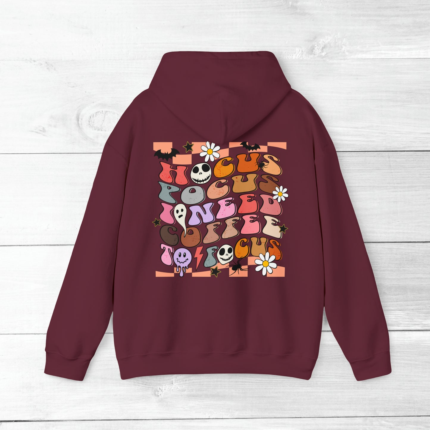 Halloween Coffee Hoodie - Hocus Pocus I need Coffee to Focus Back