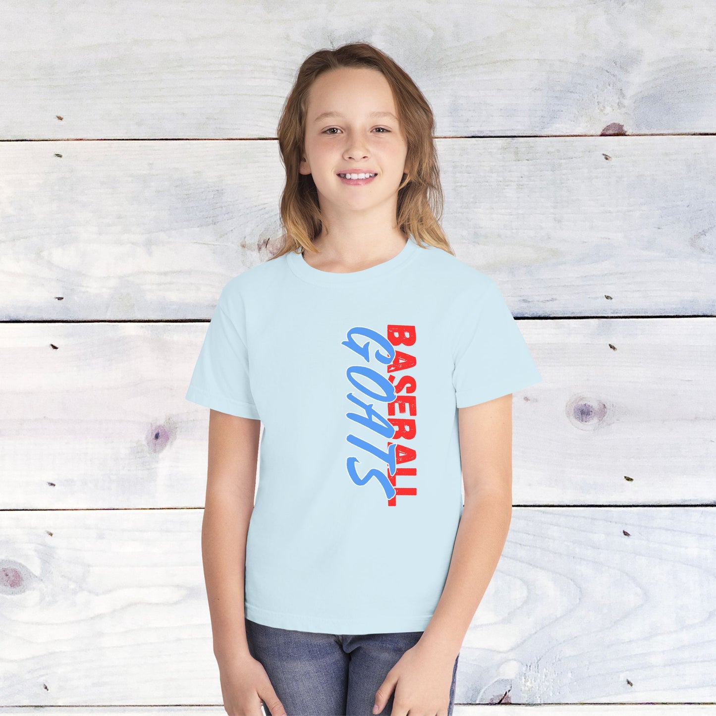 Youth GOATS Baseball Drip Tee -Comfort Colors