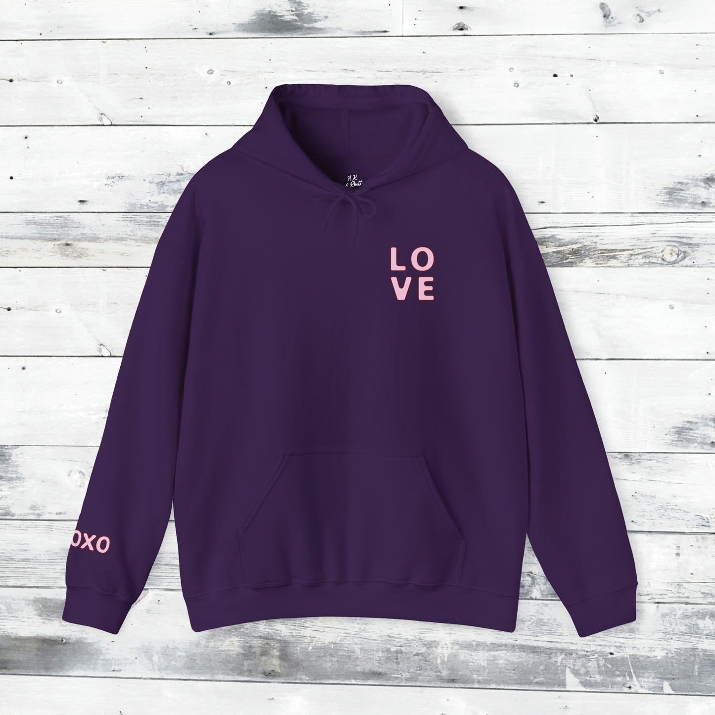 Valentines LOVE Hoodie - XOXO right cuff