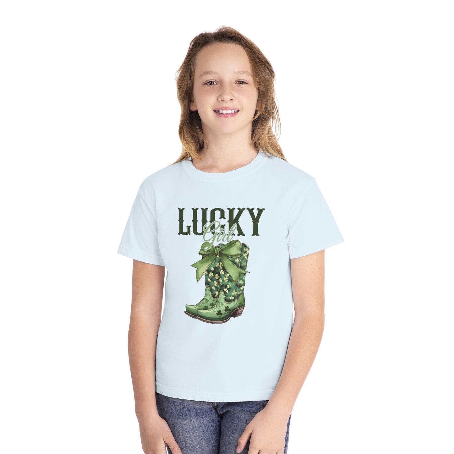 Lucky Girl Youth Comfort Colors Tee