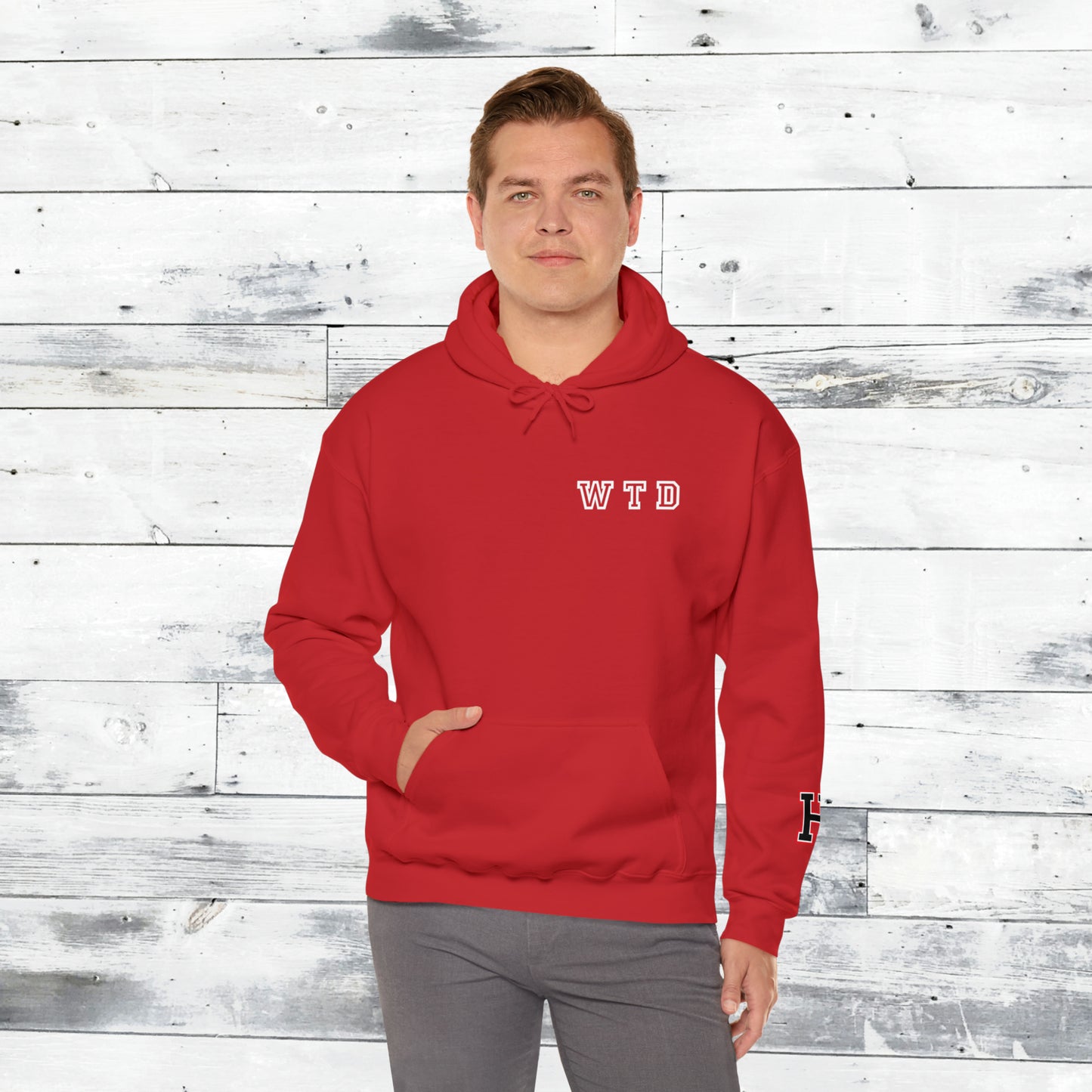 Heath Hawks WTD front Southside Strong back - H Cuff  - Hoodie