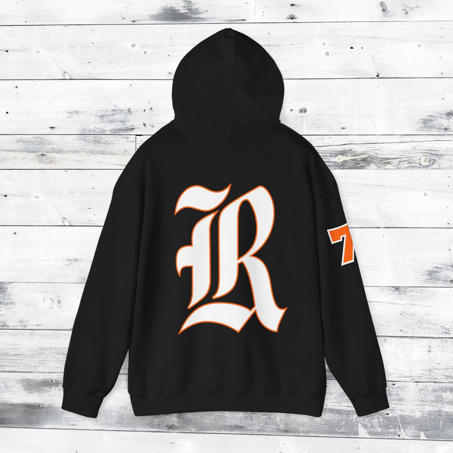 Custom Number Sleeve Jackets Stinger Hoodie Front - Old School R back