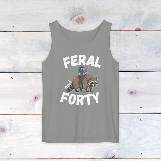 Feral & Forty Wild West Comfort Colors Tank Top