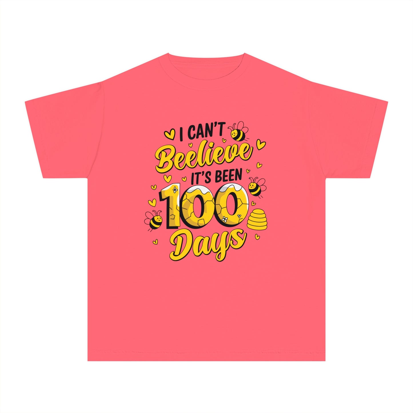 Youth I Can't Beelieve 100 Days Comfort Colors Tee