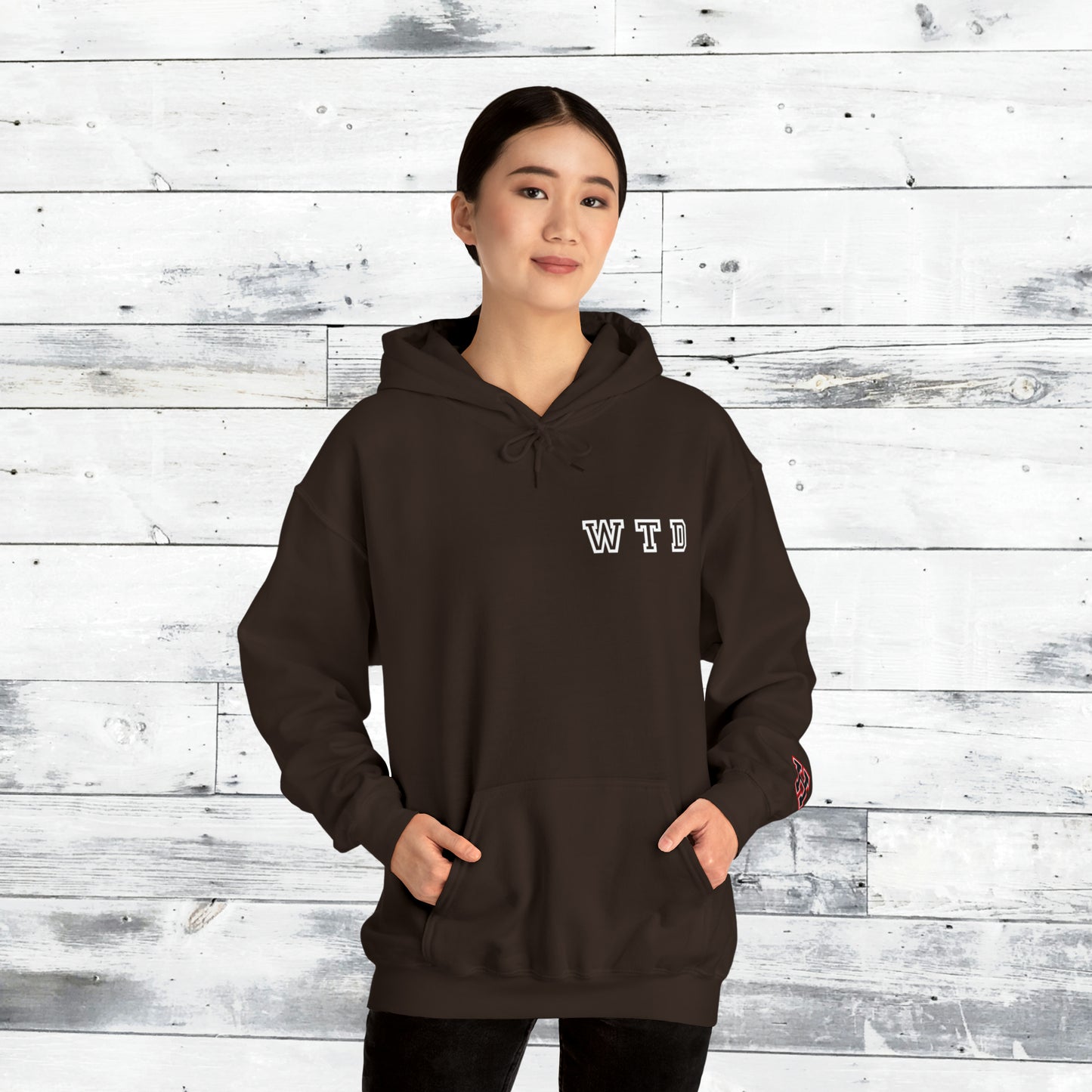 Heath Hawks WTD front Southside Strong back - H Cuff  - Hoodie