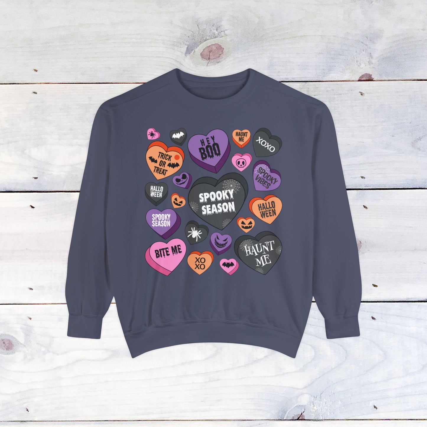 Halloween Conversation Hearts - Comfort Colors Sweater