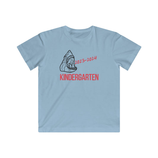 Shark, Kindergarten 23-24 T-Shirt  Black/Red Text