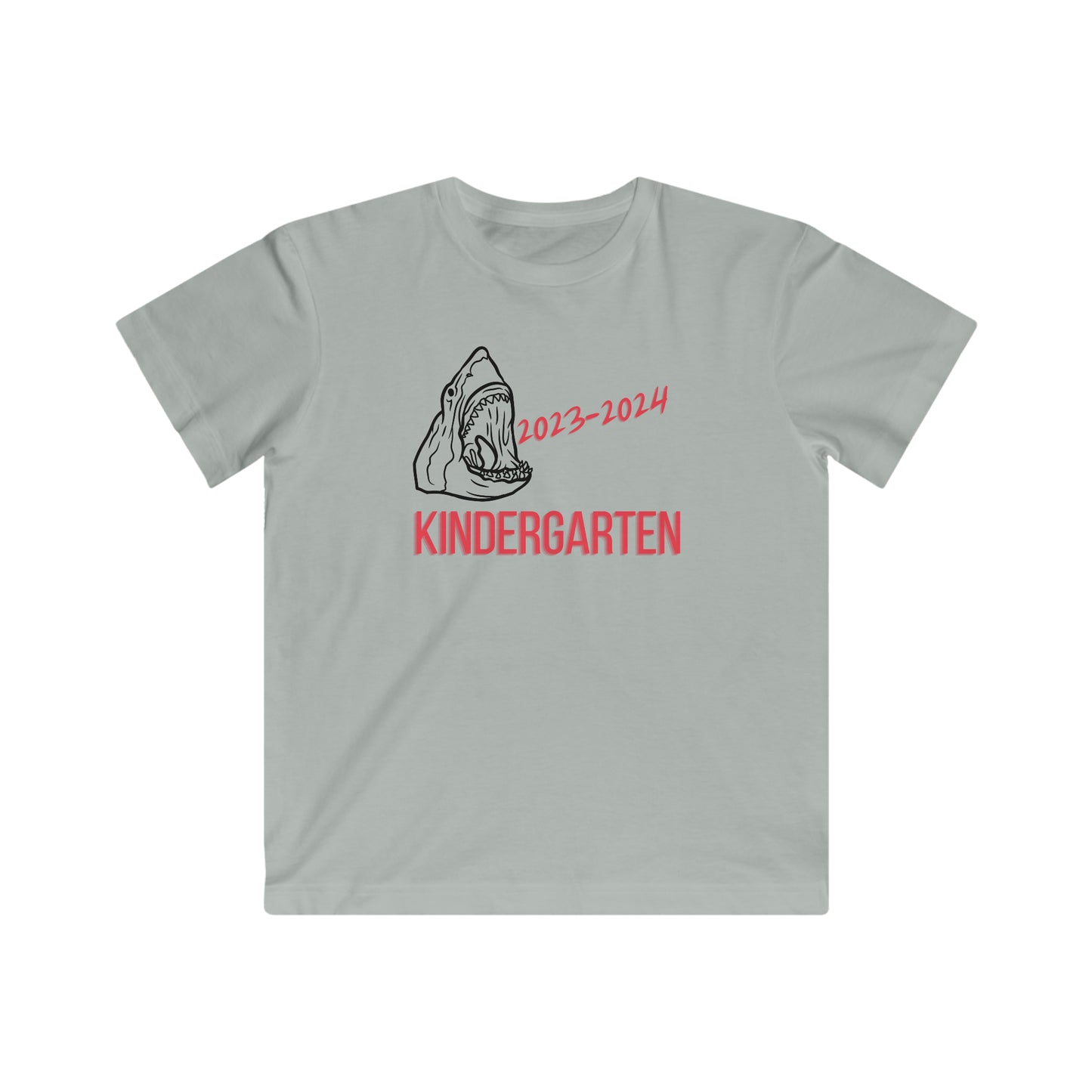 Shark, Kindergarten 23-24 T-Shirt  Black/Red Text