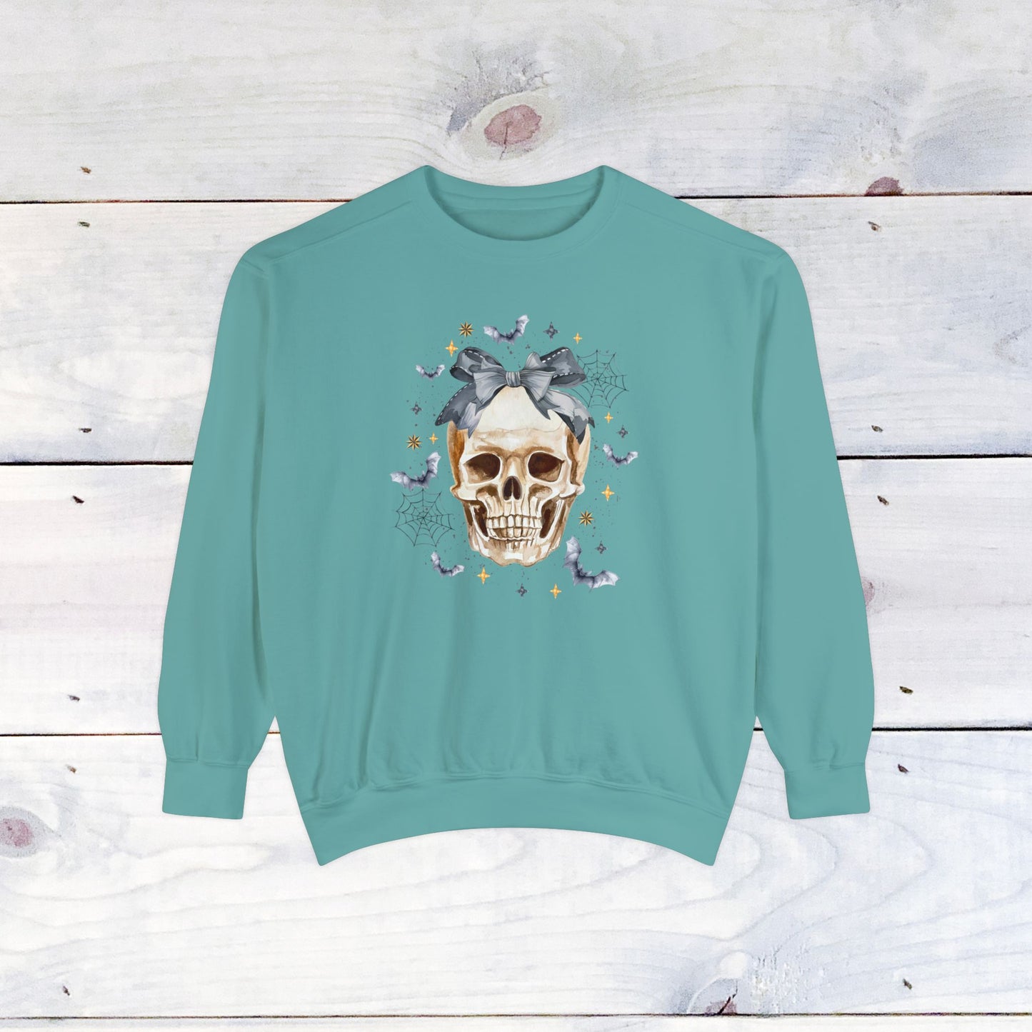 Pretty Bow Skull Comfort Colors Sweater