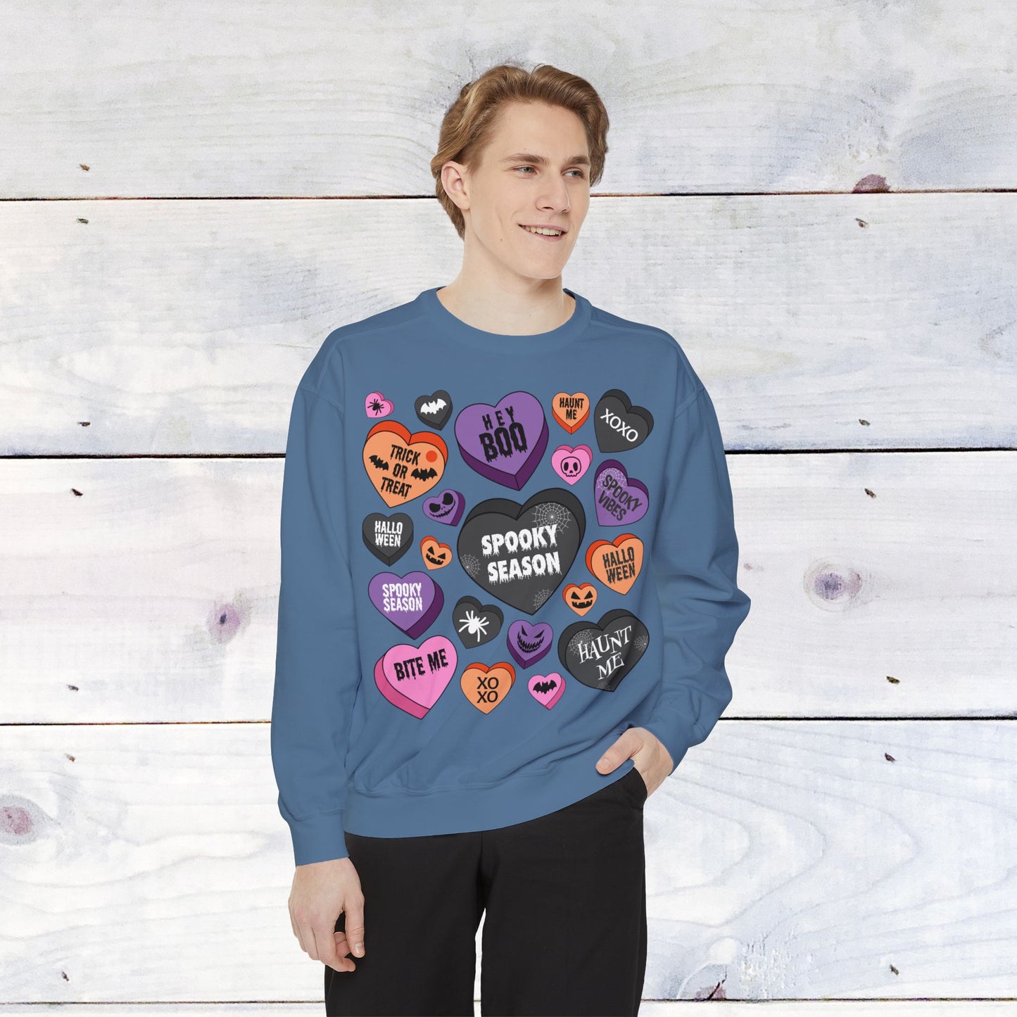 Halloween Conversation Hearts - Comfort Colors Sweater