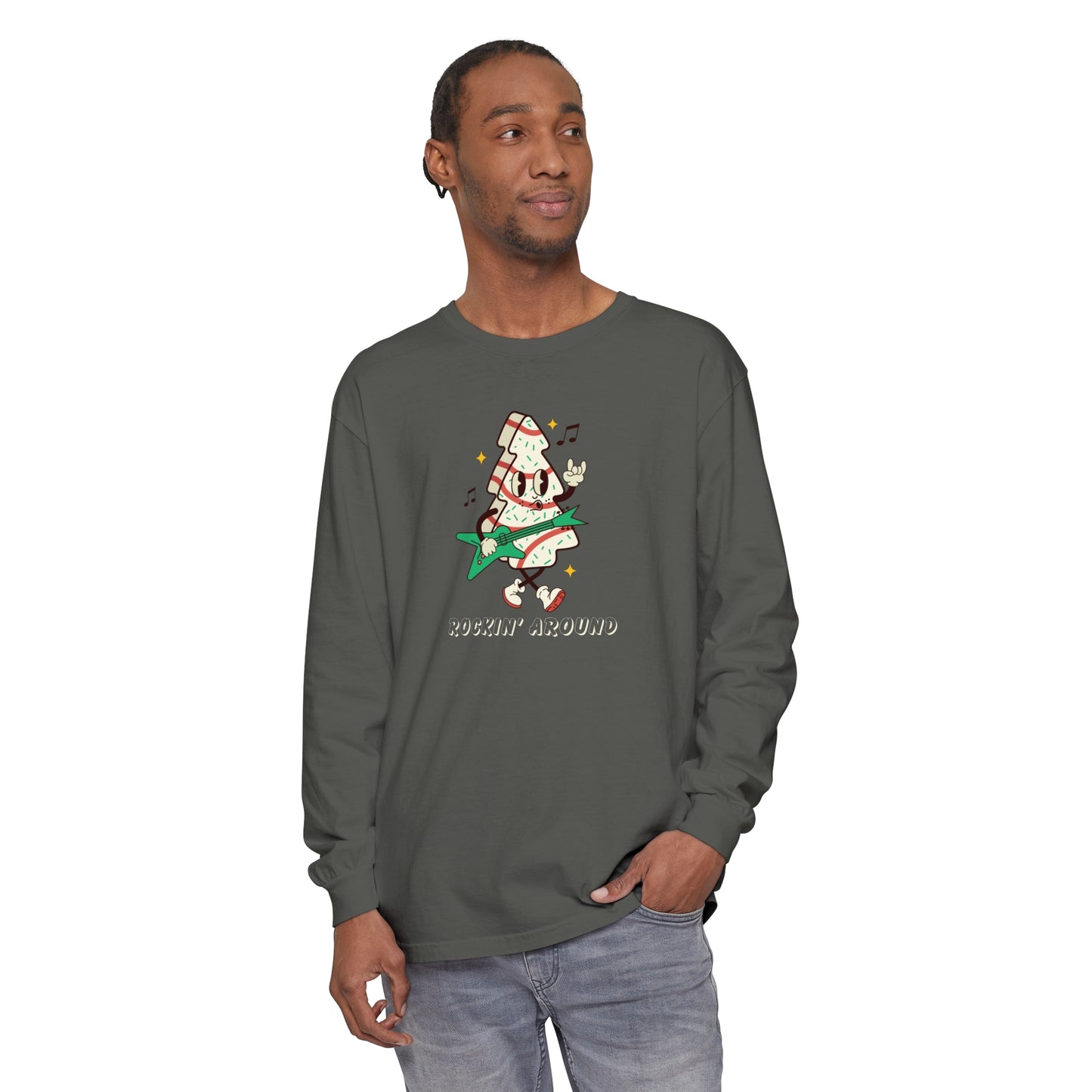 Rockin' Around the Christmas Tree  Comfort Colors Long Sleeve T-Shirt