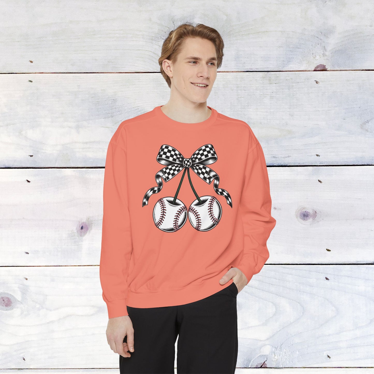 Baseball Cherries Comfort Color Sweatshirt