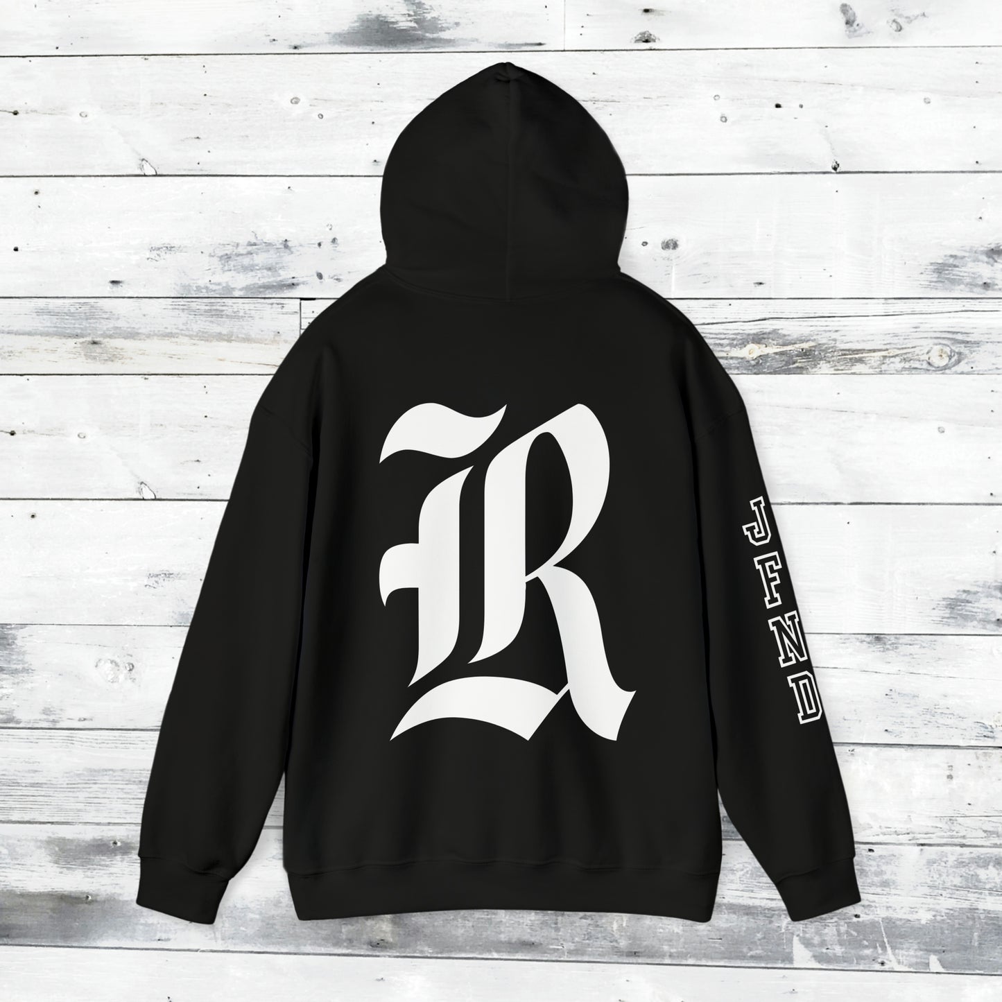 Jackets Stinger Hoodie Front - JFND Sleeve - Old School R back