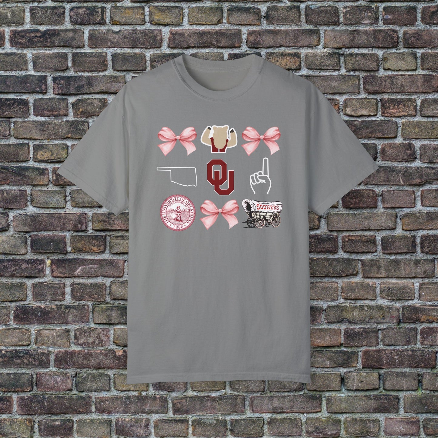 Oklahoma Sooners Bow Comfort Colors - Dark
