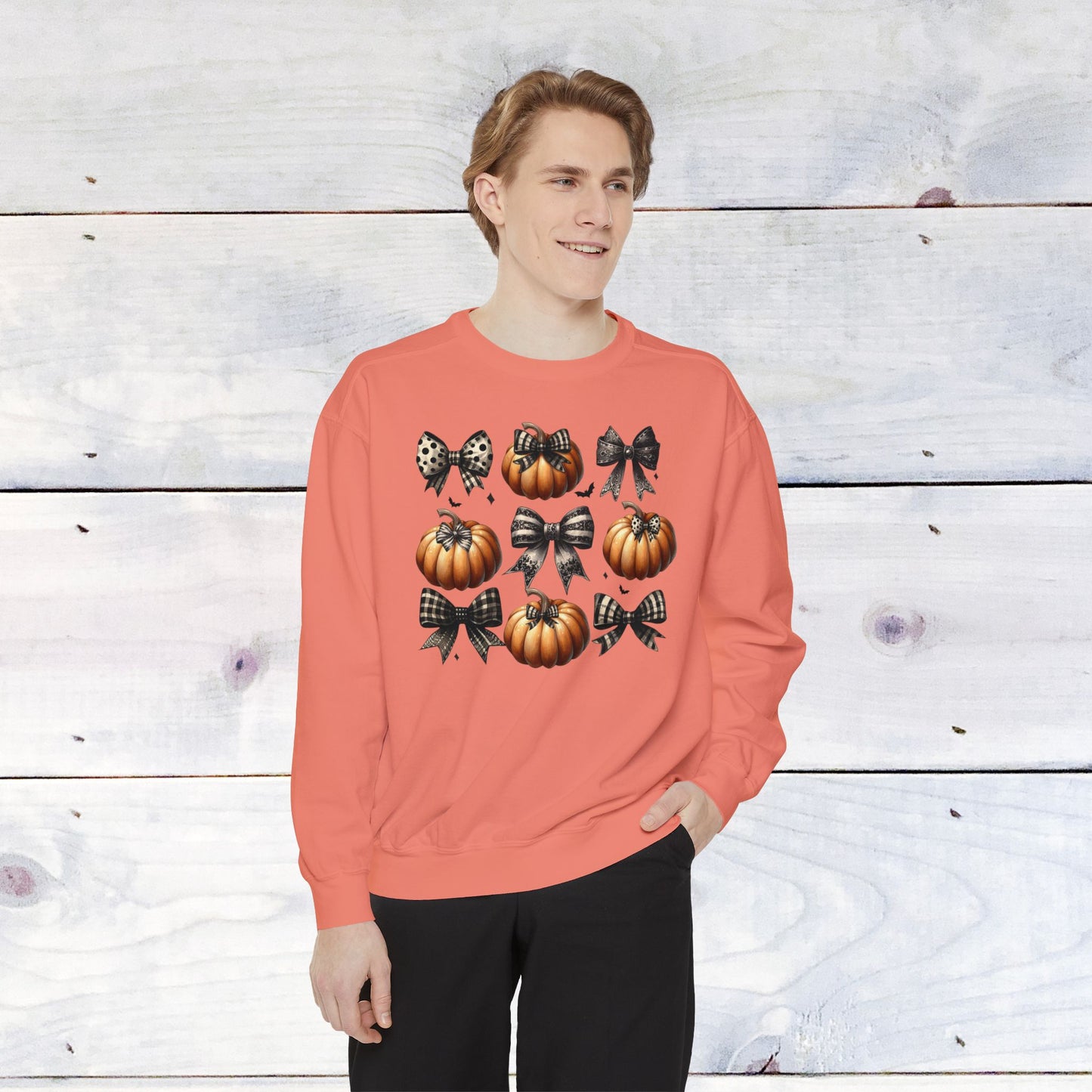 Pumkins and Bows- Comfort Colors Sweater