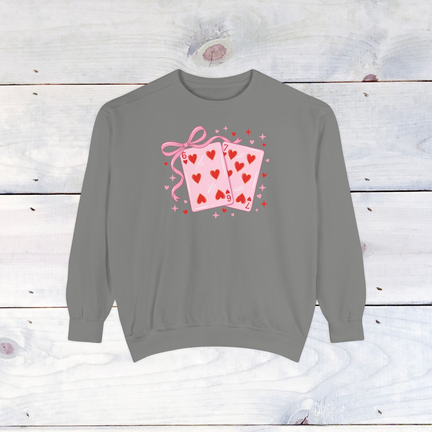 6-7 Valentine Cards Comfort Colors Sweater