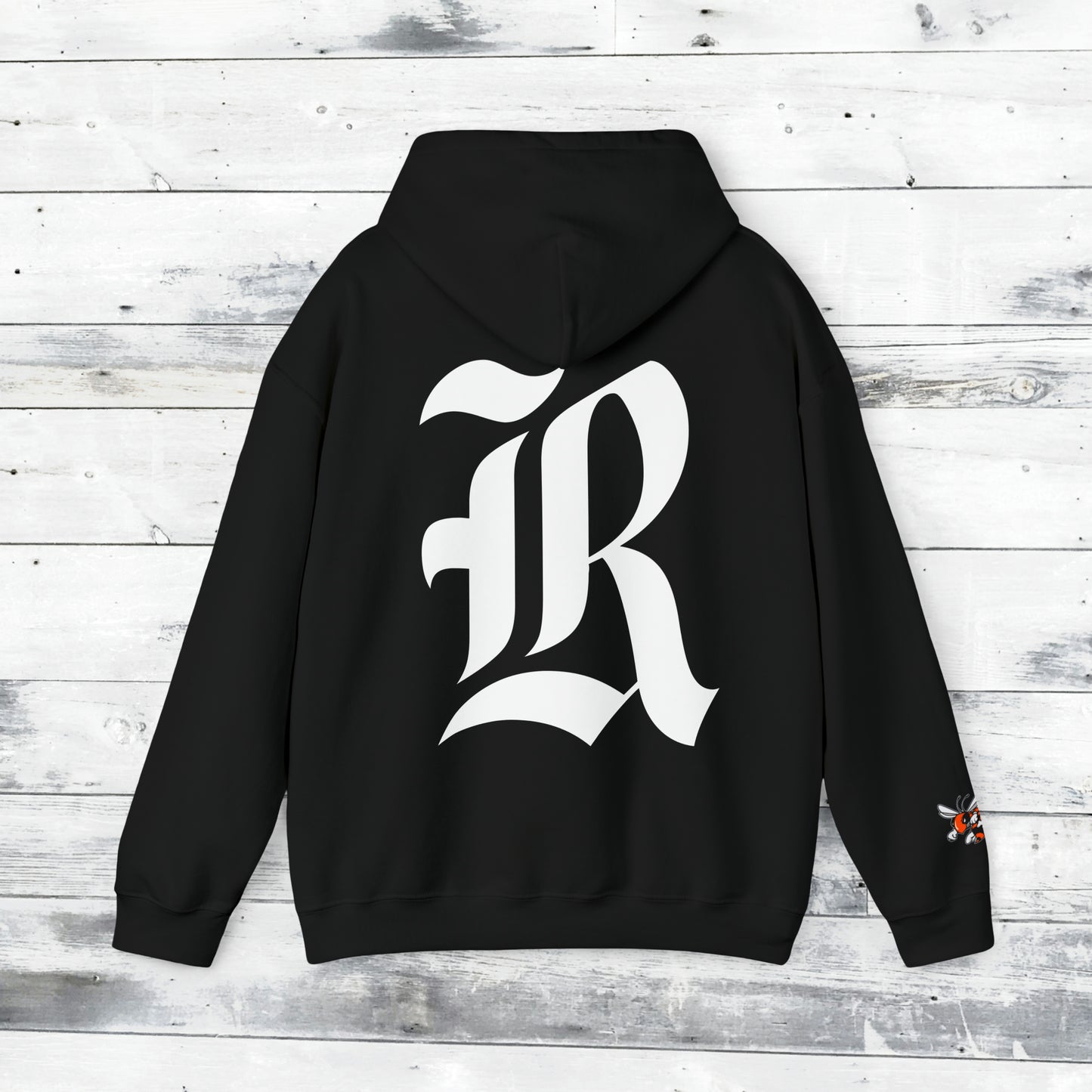 Jackets Stinger Hoodie Front - Yellow Jacket Sleeve/Cuff - Old School R back
