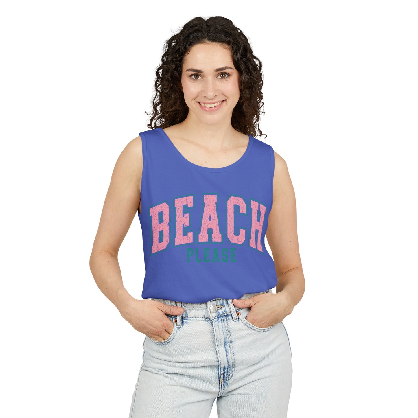 Beach Please Tank - Comfort Colors