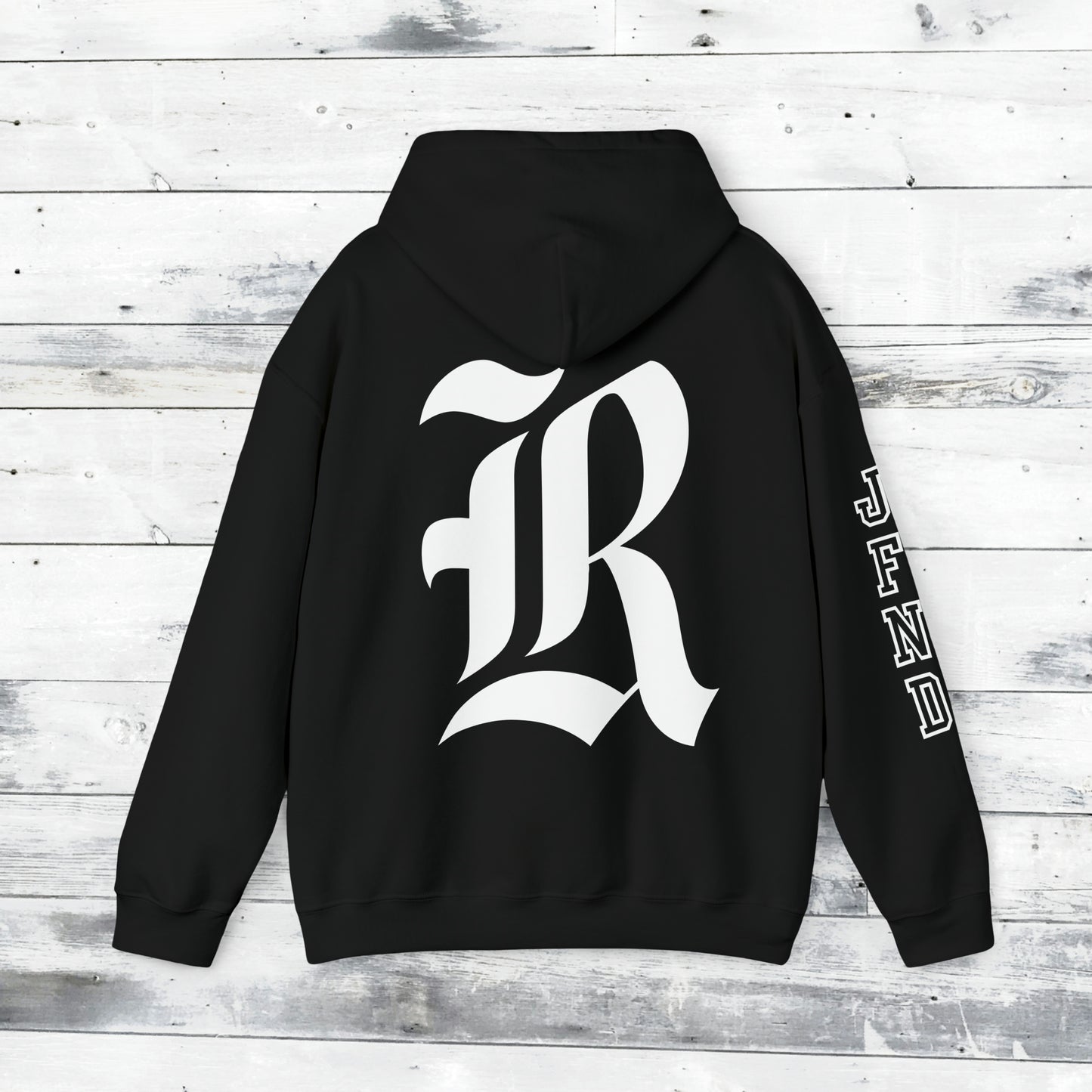 Jackets Stinger Hoodie Front - JFND Sleeve - Old School R back