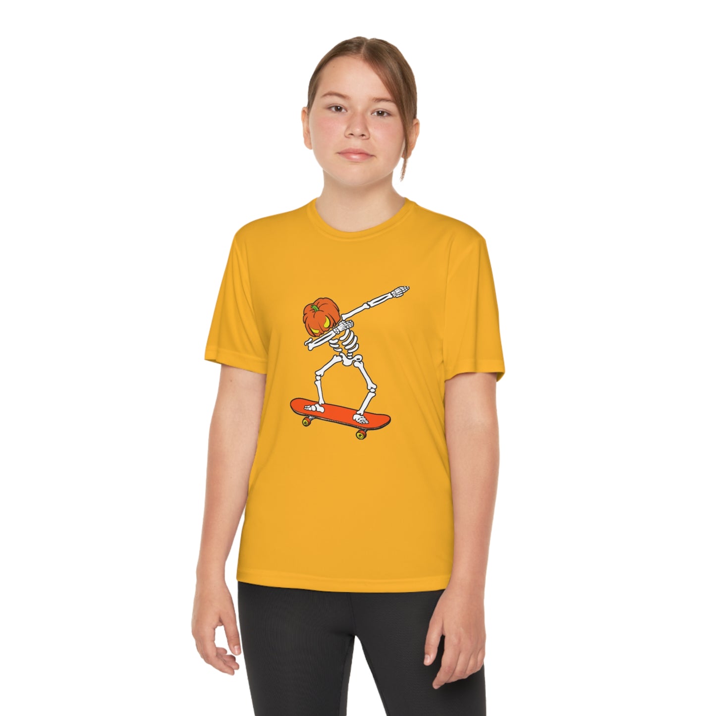 Dabbing Pumpkin Skelly Skater T