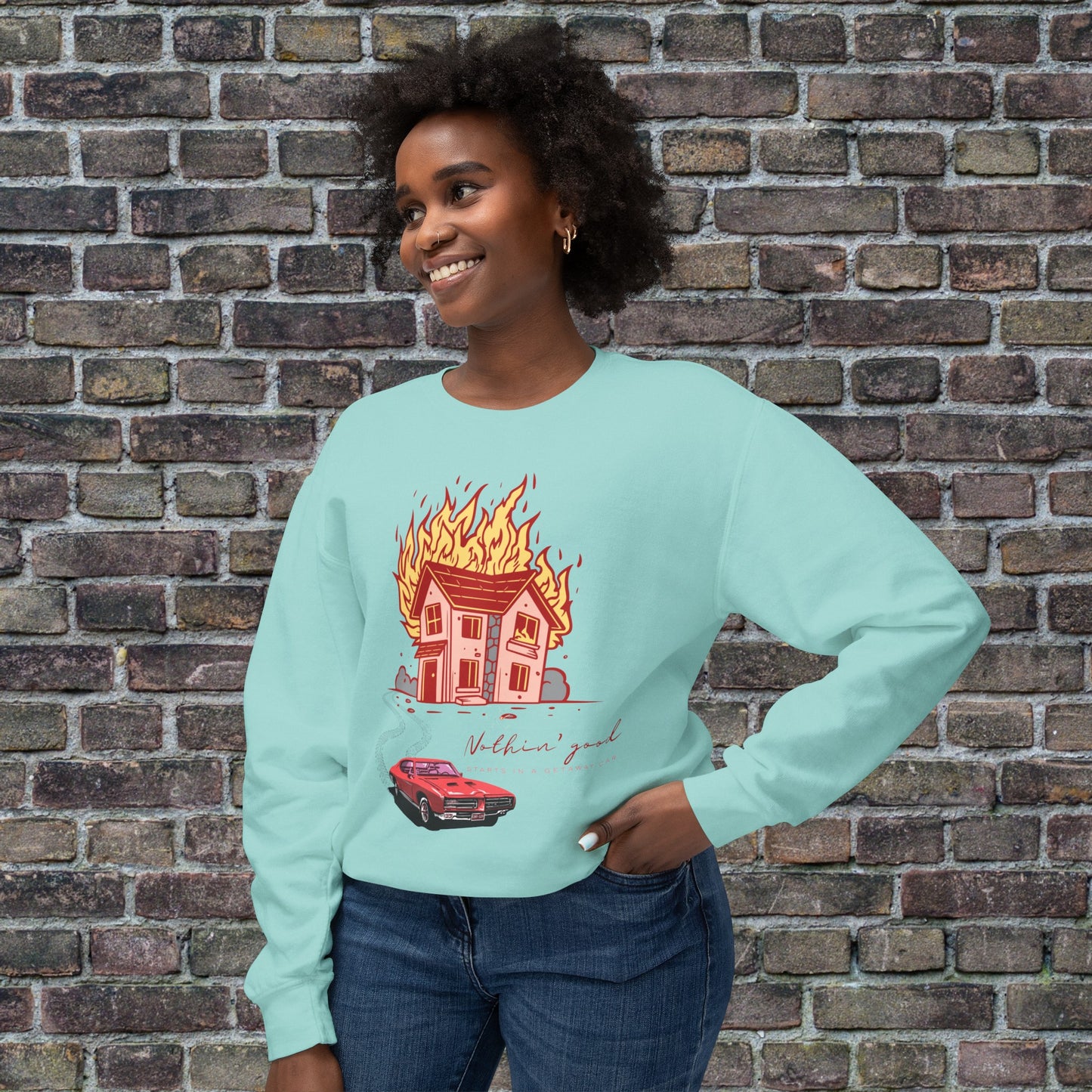 House on Fire, Getaway Car - Comfort Colors Sweater