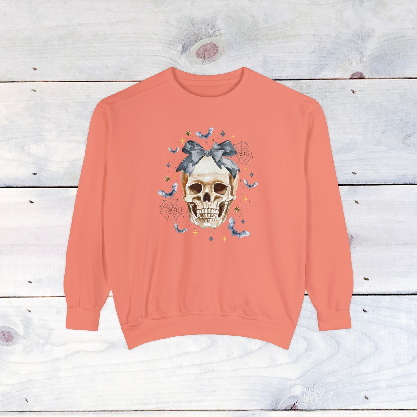 Pretty Bow Skull Comfort Colors Sweater