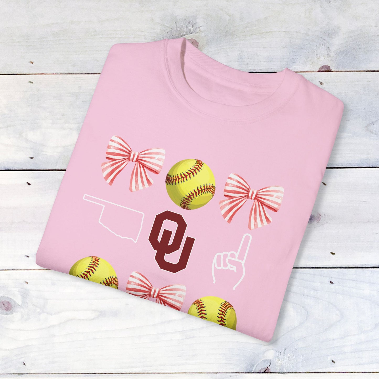 Oklahoma Softball Grid Comfort Colors T