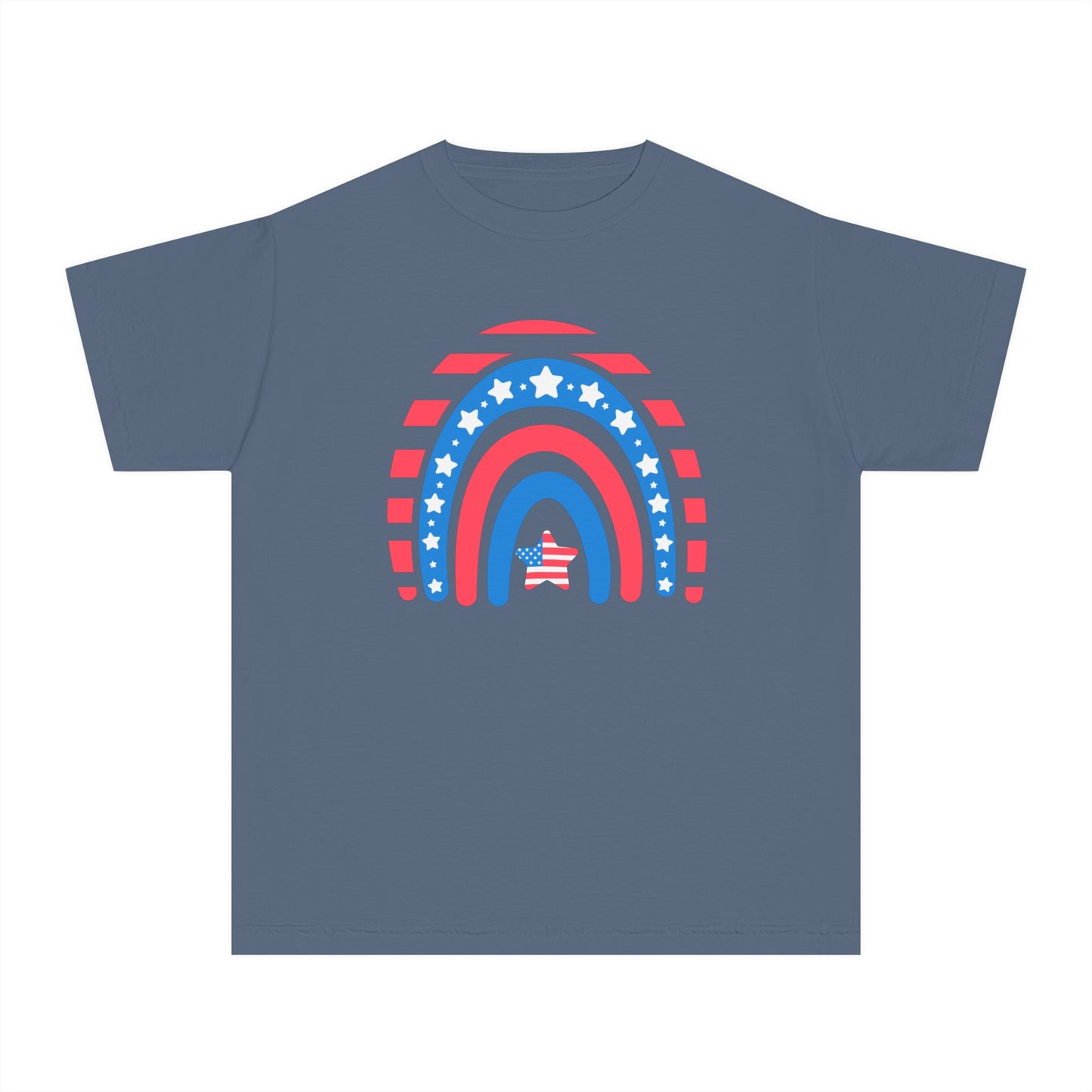 Stars & Stripes Rainbow Comfort Colors Youth Tee