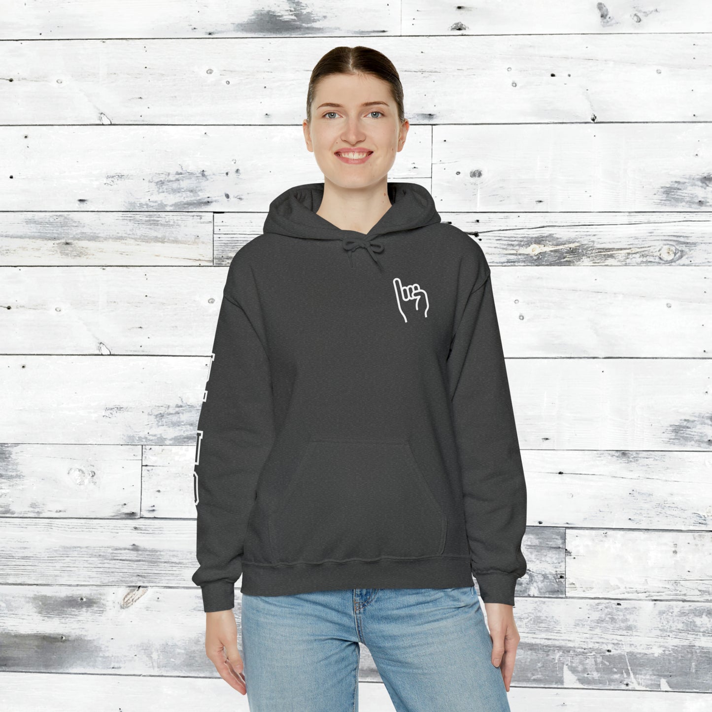 Jackets Stinger Hoodie Front - JFND Sleeve - Old School R back