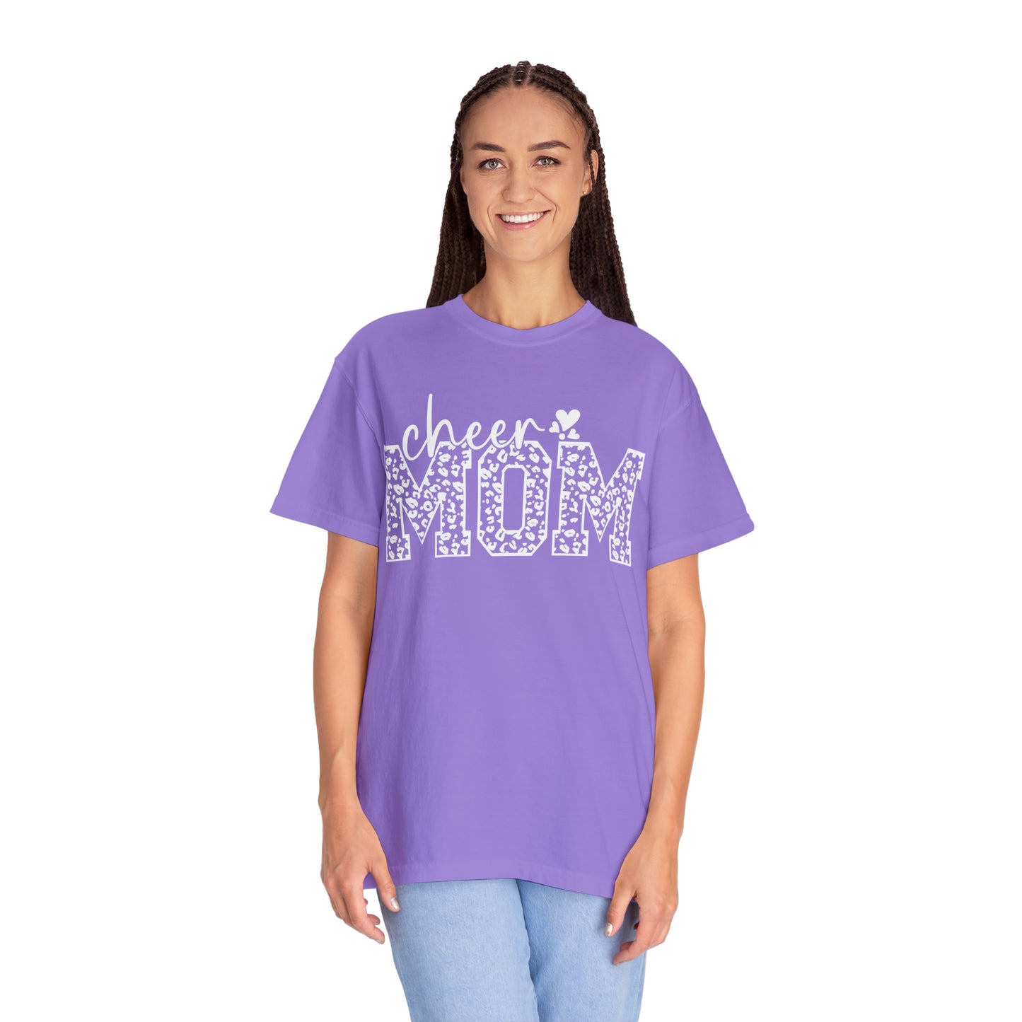 Cheetah Cheer Mom - Comfort Colors T