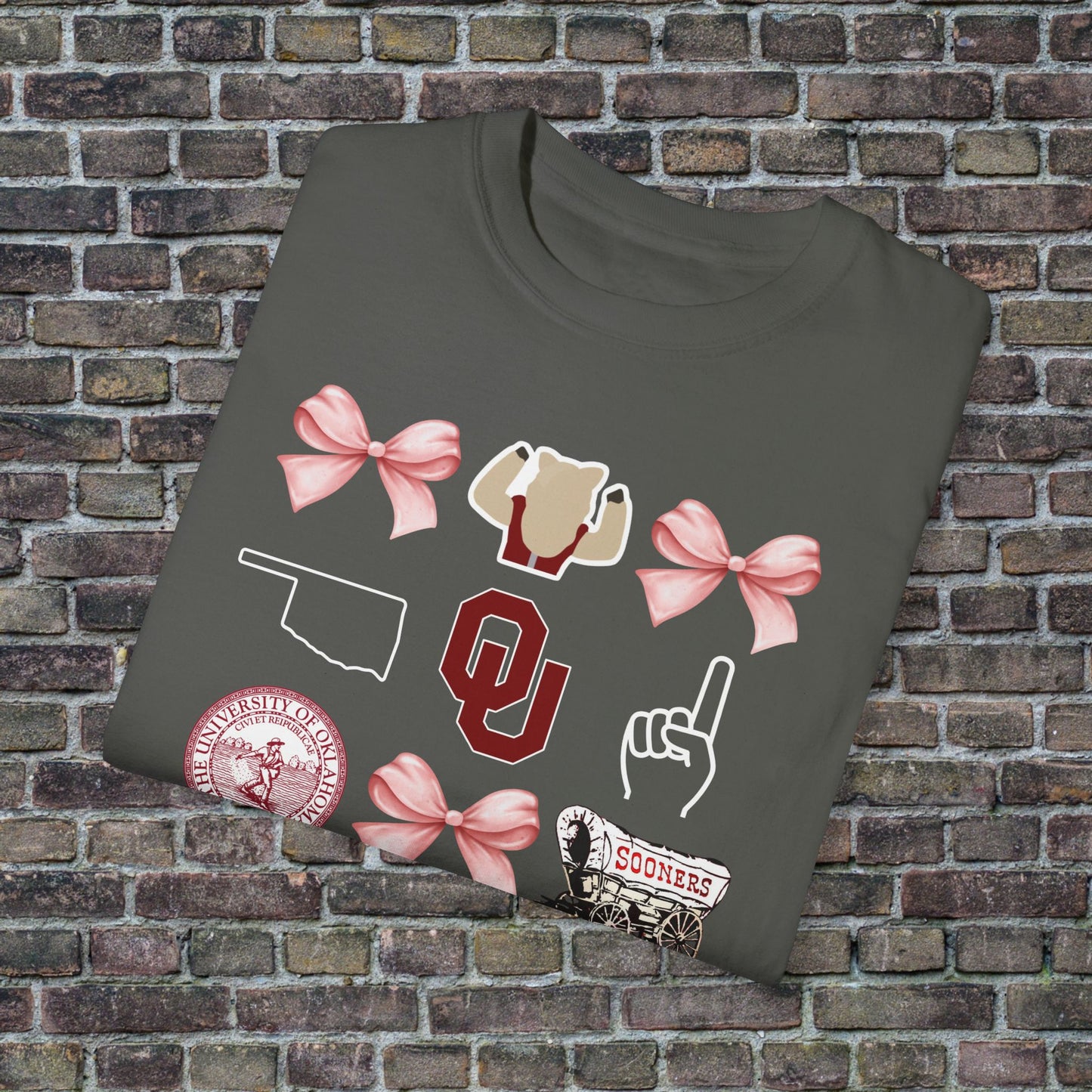 Oklahoma Sooners Bow Comfort Colors - Dark