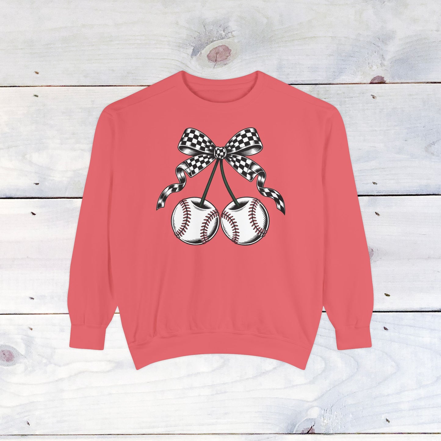 Baseball Cherries Comfort Color Sweatshirt