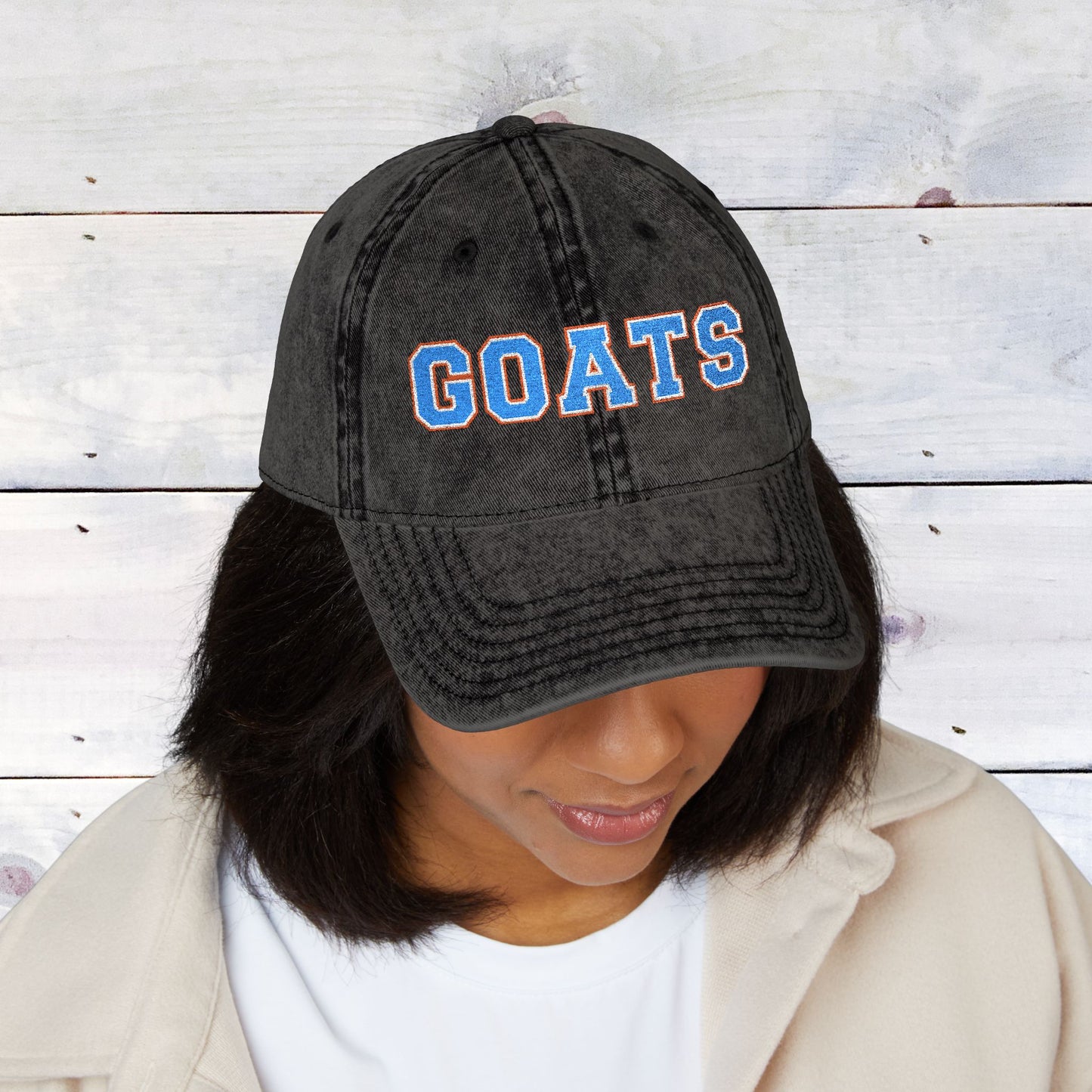 Vintage Embroidered Cap - Goats Custom