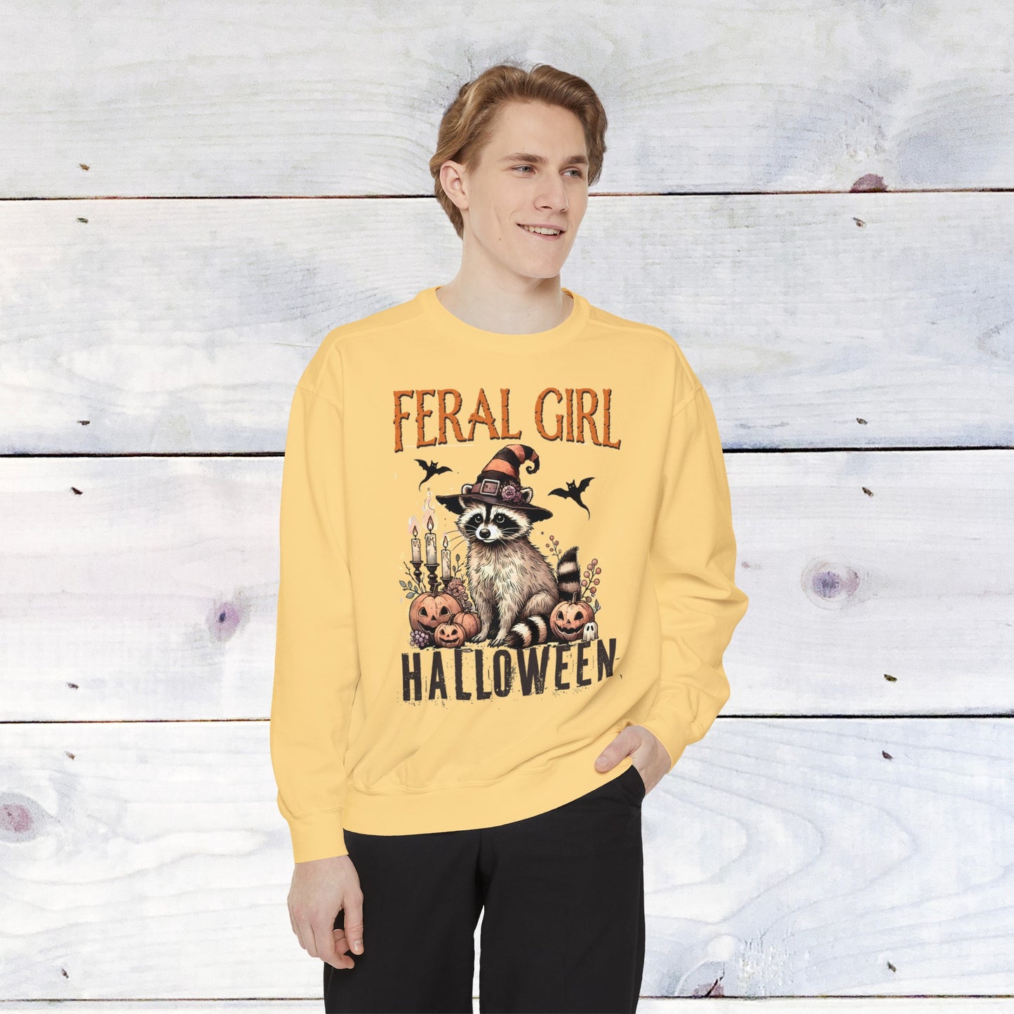 Feral Girl Halloween Comfort Colors Sweater